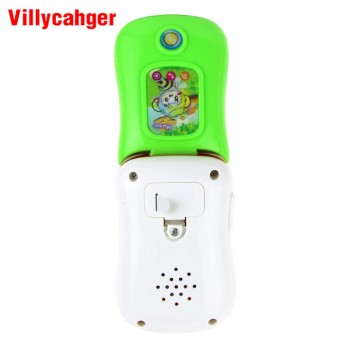 1003 Funny Flip phone toy Baby Learning Study Musical Sound phone Educational Toy mobile phone electric toy for kid