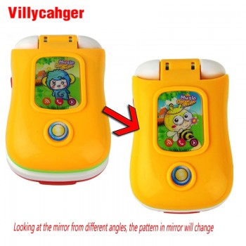 1003 Funny Flip phone toy Baby Learning Study Musical Sound phone Educational Toy mobile phone electric toy for kid