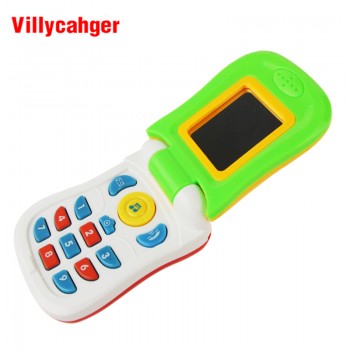 1003 Funny Flip phone toy Baby Learning Study Musical Sound phone Educational Toy mobile phone electric toy for kid