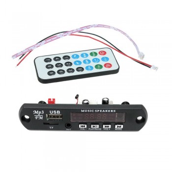 5v 12v Bluetooth 4.2 MIC Audio Module MP3 WMA Player MP3 decoder with Board Module TF Card Slot / USB / FM / remote display