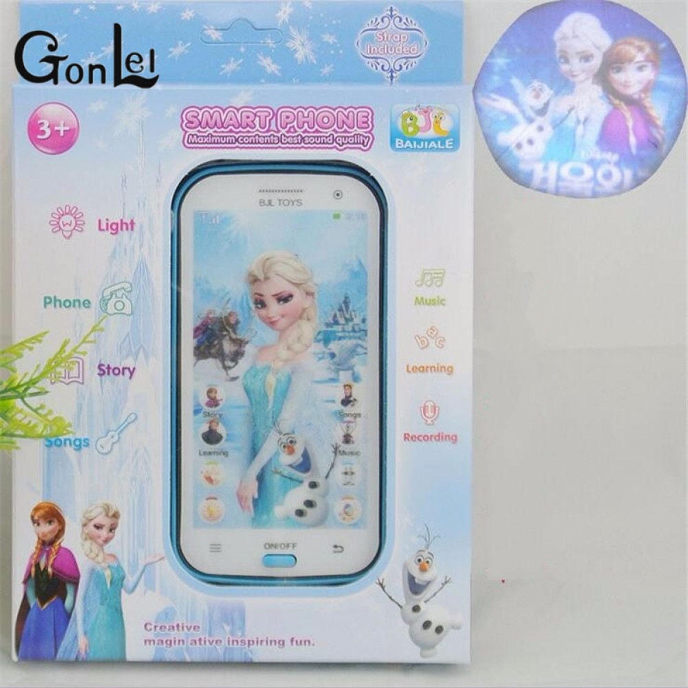 GonLeI Snow Queen Toy Phone Talking Princess Anna Elsa Phone Mobile Learning amp; Education Baby Mobilephone Electronic Kids Toys