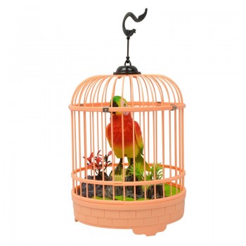 Children Electronic Interactive Talking Toys Pets Simulation Bird Cage Birdcage Kids Christmas New Year Gift Garden Ornaments