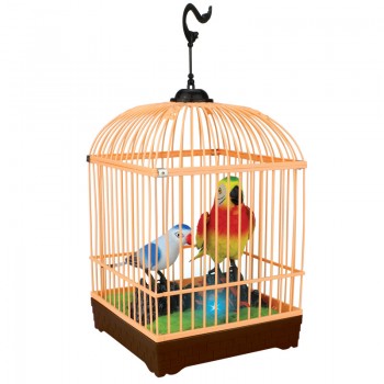 Children Electronic Interactive Talking Toys Pets Simulation Bird Cage Birdcage Kids Christmas New Year Gift Garden Ornaments