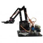 DIY 4dof Acrylic robot arm robotic claw arduino kit sg90s economy with adapter  potentiometer control learning kit