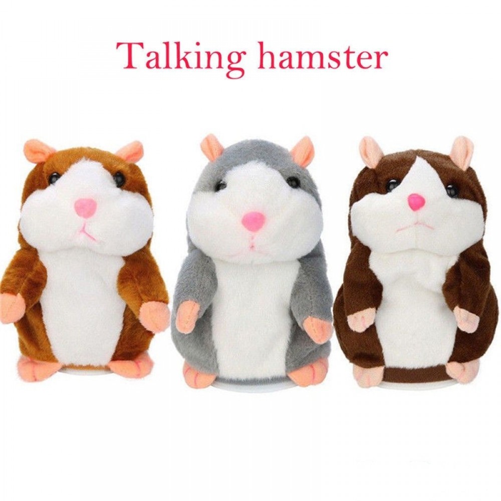 Fashion USA Talking Hamster Repeats What You Say Plush Hamster Repeats Doll Toy Kid Gift