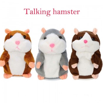 Fashion USA Talking Hamster Repeats What You Say Plush Hamster Repeats Doll Toy Kid Gift