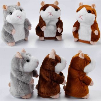 Fashion USA Talking Hamster Repeats What You Say Plush Hamster Repeats Doll Toy Kid Gift