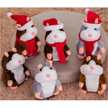 Fashion USA Talking Hamster Repeats What You Say Plush Hamster Repeats Doll Toy Kid Gift