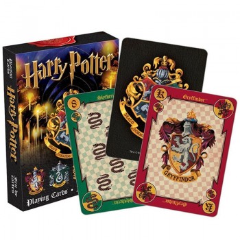 1 PCS Harri Potter Playing Game Cards Hogwarts House Collection Badges Castle Crests 2 Patterns English Cards Game Collection