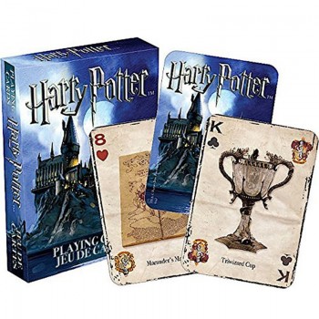 1 PCS Harri Potter Playing Game Cards Hogwarts House Collection Badges Castle Crests 2 Patterns English Cards Game Collection