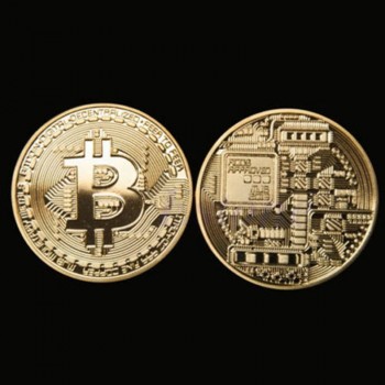 2018 Time-limited Special Offer Gold Coin Silver Collection Circle Gold-plated Bitcoin Gift