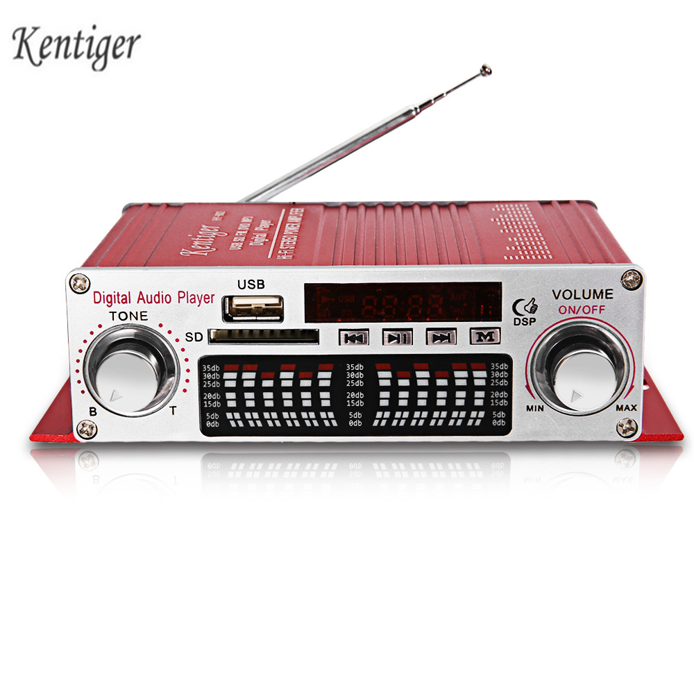 Kentiger Hot Sale HY-602 HiFi Bass Stereo Power Digital Amplifier With IR Control FM MP3 USB Playback With Remote Controller