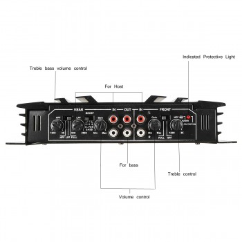 Audew 5800W Aluminum Alloy Car Amplifier Multichannel Powerful Car Audio Amplifier Vehicle Power Stereo Amp Car Sound Amplifiers