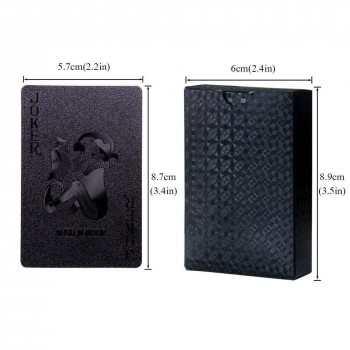 Black Golden Playing Cards Game Collection Cards Poker Set Waterproof Kids Adults Games Toys Gifts