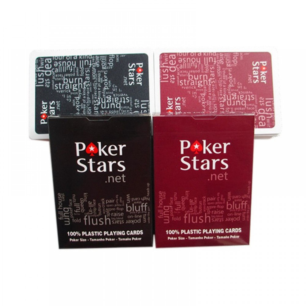 1 Sets/Lot Texas Holdem Plastic playing card game poker cards Waterproof and dull polish poker star Board games