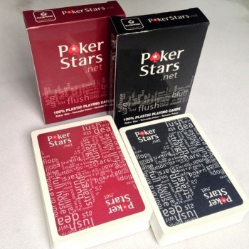 1 Sets/Lot Texas Holdem Plastic playing card game poker cards Waterproof and dull polish poker star Board games