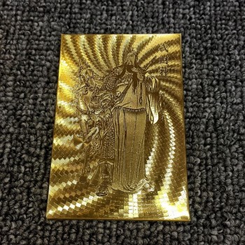 24K Gold Playing Cards Guan Yu  Game Deck Gold Foil  Set Plastic Magic Card Waterproof Cards Magic