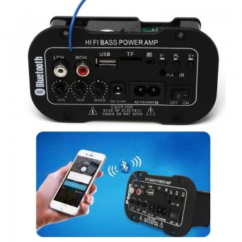 High Quality 1 Set Universal 25W Auto Car Stereo Bluetooth Subwoofer Hi-Fi Bass Amplifier Board Audio TF USB 220V/12V/24V