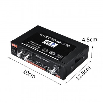 12V 220V 2-channel HiFi Stereo Audio Car Amplifier Car Audio Bluetooth 2 Channel Digital Powerful Car Amplifier