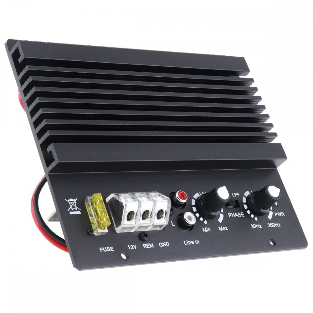 12V 400W Car Amplifier Class AB Digital 2 Channel Black Aluminum Alloy High Power Car Audio AMP Subwoofer Amplifier