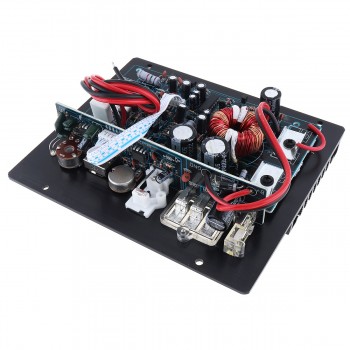 12V 400W Car Amplifier Class AB Digital 2 Channel Black Aluminum Alloy High Power Car Audio AMP Subwoofer Amplifier