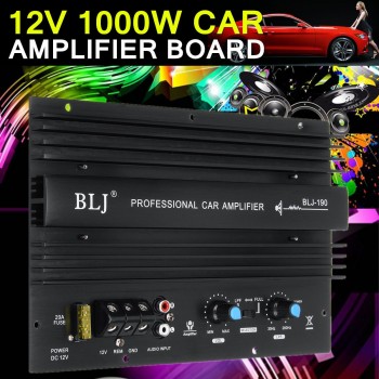 Car Audio High Power Amplifier 12V 1000W 105dBA Mono Amp Board Powerful Bass Subwoofer Power Connection Electric Components