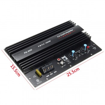 KROAK 12V 1000W Mono Car Audio Power Amplifier Powerful Bass Subwoofers Amp PA-80D