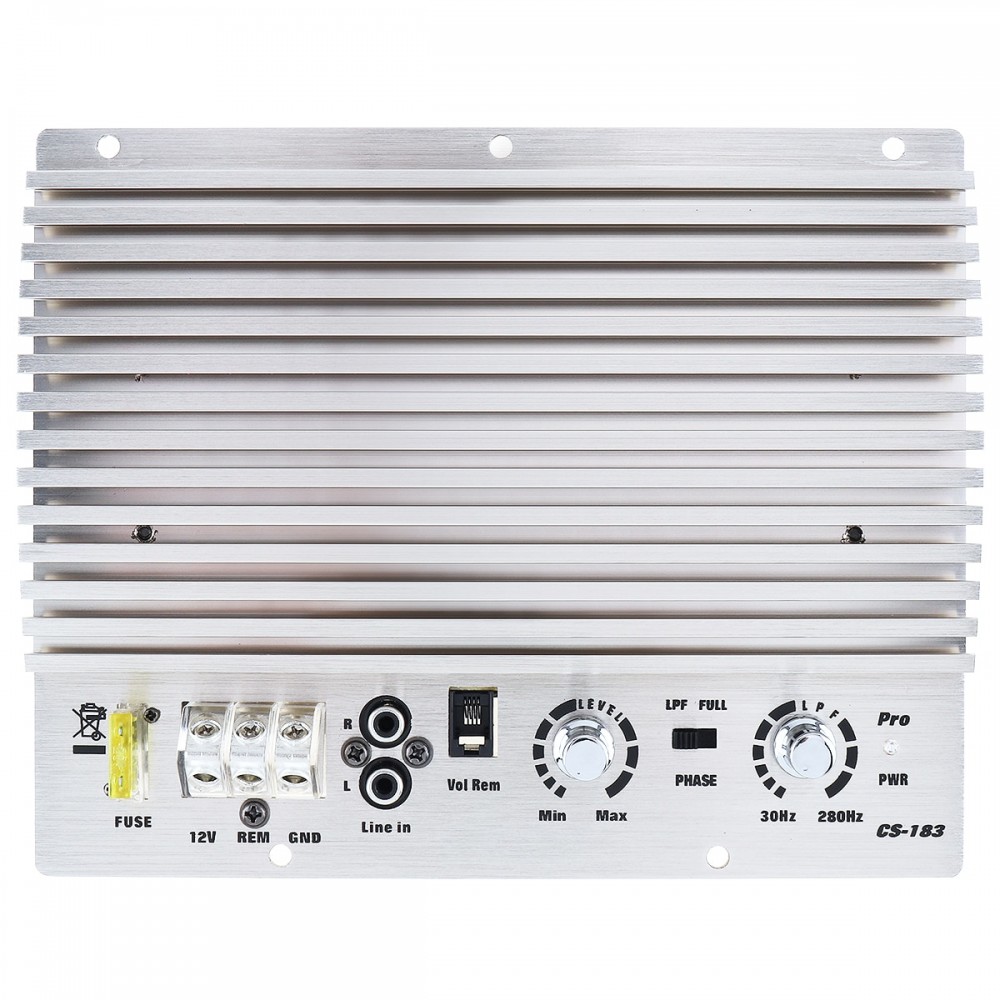 1000W Car Amplifier 12V Class AB Digital 2 Channel Silver Aluminum Alloy High Power Car Audio AMP Subwoofer Amplifier