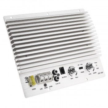 1000W Car Amplifier 12V Class AB Digital 2 Channel Silver Aluminum Alloy High Power Car Audio AMP Subwoofer Amplifier