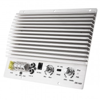 1000W Car Amplifier 12V Class AB Digital 2 Channel Silver Aluminum Alloy High Power Car Audio AMP Subwoofer Amplifier