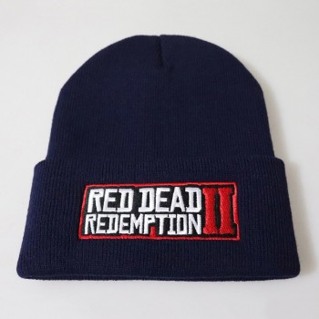 Game Red Dead Redemption 2 Winter Warm Embroidered Knitted Hat Boy Girls Pullover Rap Caps Hip-hop Knit Hat Kids Christmas Gift