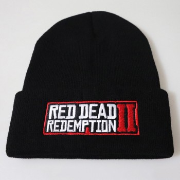 Game Red Dead Redemption 2 Winter Warm Embroidered Knitted Hat Boy Girls Pullover Rap Caps Hip-hop Knit Hat Kids Christmas Gift