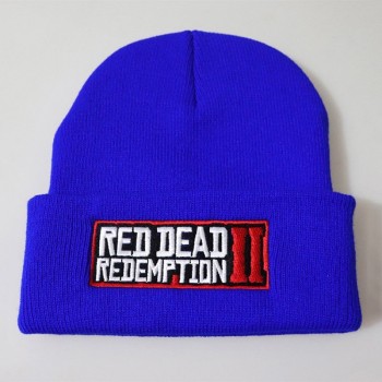 Game Red Dead Redemption 2 Winter Warm Embroidered Knitted Hat Boy Girls Pullover Rap Caps Hip-hop Knit Hat Kids Christmas Gift