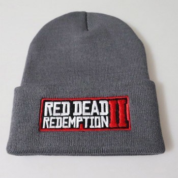 Game Red Dead Redemption 2 Winter Warm Embroidered Knitted Hat Boy Girls Pullover Rap Caps Hip-hop Knit Hat Kids Christmas Gift