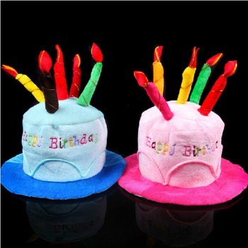 Fashion 3D Birthday Cake Caps Wonderful Gift Hat a Cake With  Candles Shaped Cap