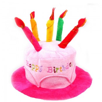 Fashion 3D Birthday Cake Caps Wonderful Gift Hat a Cake With  Candles Shaped Cap