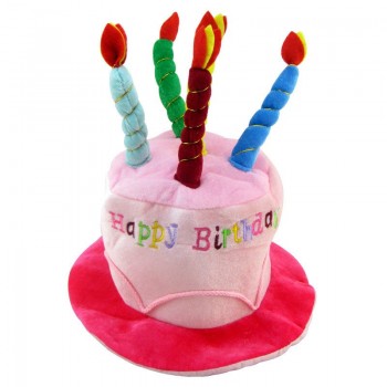 Fashion 3D Birthday Cake Caps Wonderful Gift Hat a Cake With  Candles Shaped Cap