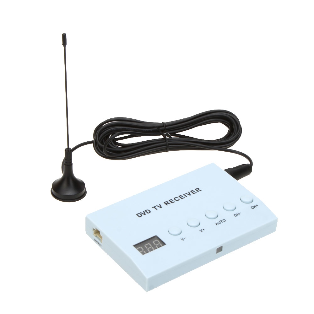 KKmoon Global Car DVD TV Receiver Analog TV Tuner Strong Signal Box with Antenna With OSD menu