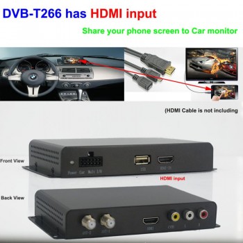 HDTV Car DVB-T265 Germany DVB-T2 H.265 HEVC MULTI PLP Digital TV Receiver automobile DTV box  With Two Tuner Antenna Freenet