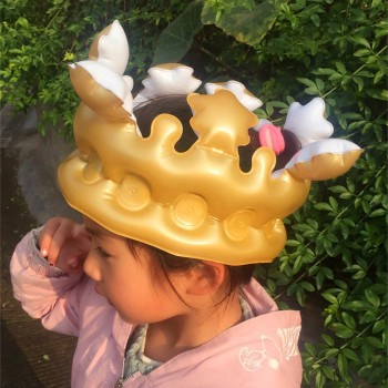 Inflatable Cartoon Hats Queen PVC Balloon Toys Novelty Birthday Party Hat Children Present Gifts Kids Birthday Hats