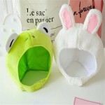 Female heart plush soft sister rabbit frog head hat cosplay toy hat plush toy Christmas Halloween birthday party dress up