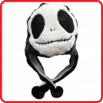 SKULL ALIEN PANDA GHOST CARTOON PLUSH FLUFFY HOODED HAT BEANIE EARMUFF-HALLOWEEN