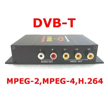 DVB-T Car 140-200km/h HD MPEG-4 Two Chip Tuner Two Antenna DVB T Car Digital TV Tuner Receiver SET TOP BOX