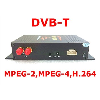 DVB-T Car 140-200km/h HD MPEG-4 Two Chip Tuner Two Antenna DVB T Car Digital TV Tuner Receiver SET TOP BOX