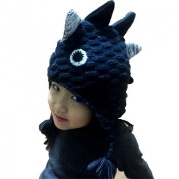 Childrens cartoon animal knit dinosaur earmuffs photo props cosplay plush toy hat Christmas Halloween birthday party dress up