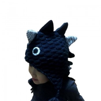 Childrens cartoon animal knit dinosaur earmuffs photo props cosplay plush toy hat Christmas Halloween birthday party dress up