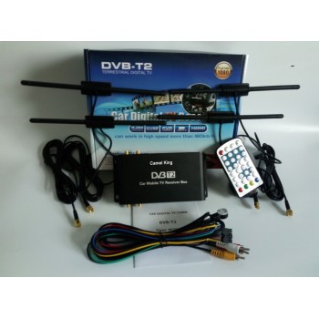 M-688 Car 4 Antenna 4 Mobility Chip 180-200km/h DVB T2 Car Digital Car TV Tuner HD 1080P TV Receiver BOX DVBT2