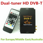 HD DVB-T Dual-tuner Car Digital TV Receiver Box 140-190km/h Compatible with MPEG2 and MPEG4 For Europe/Middle East/Australia