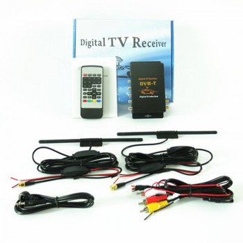 HD DVB-T Dual-tuner Car Digital TV Receiver Box 140-190km/h Compatible with MPEG2 and MPEG4 For Europe/Middle East/Australia