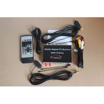 140-190km/h Car Mobility Full Seg ISDB-T Digital Dual Antennas TV Tuner Receiver Box with USB HDMI Slot for Brazil, Philippines